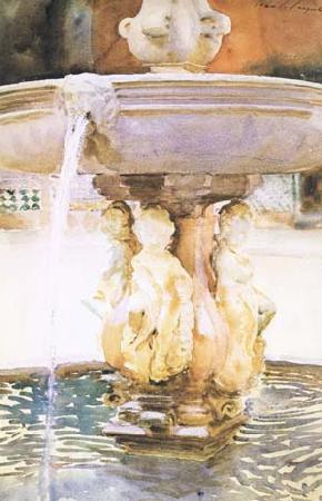 John Singer Sargent Spanish Fountain (mk18) Norge oil painting art